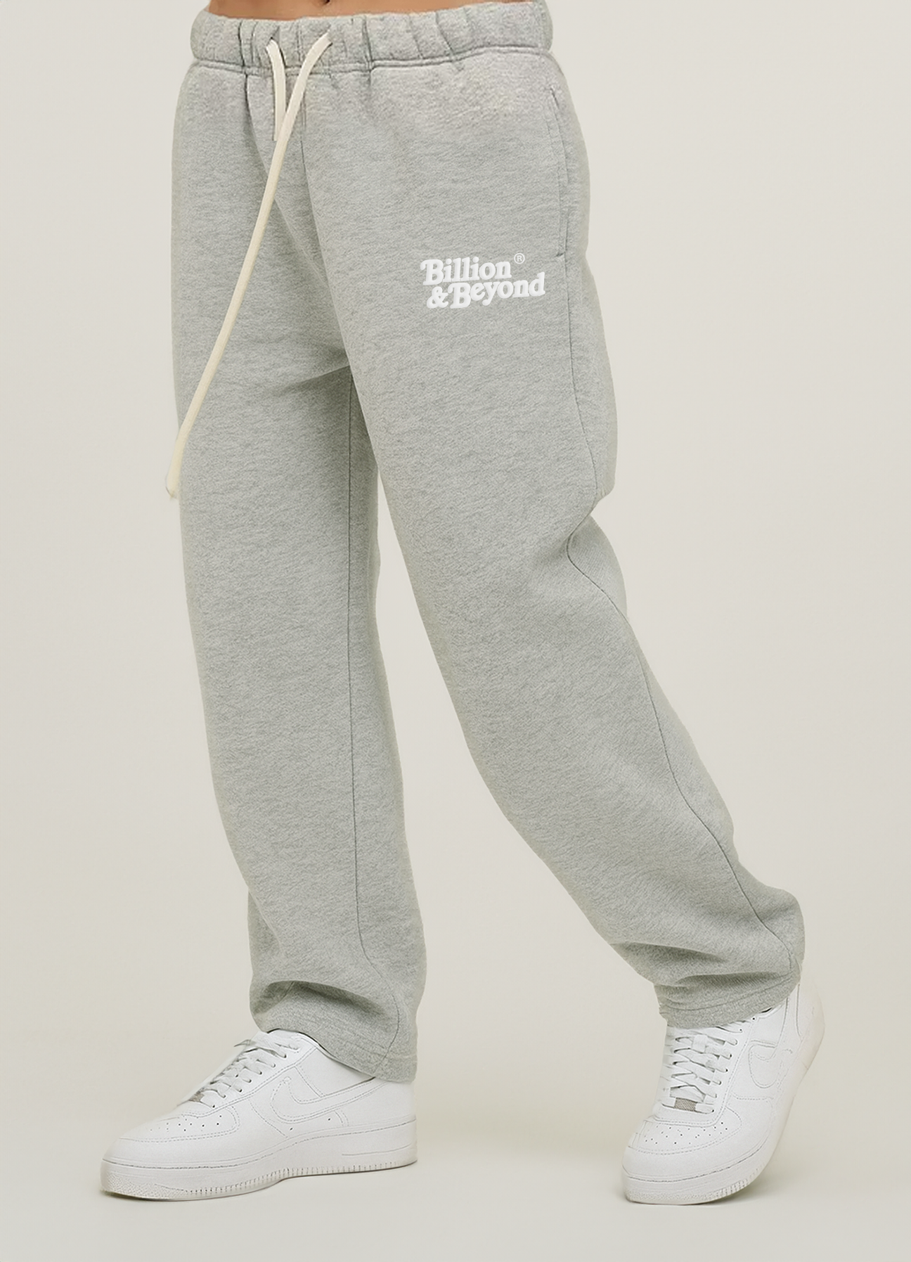STRAIGHT LEG SWEATPANTS - GREY