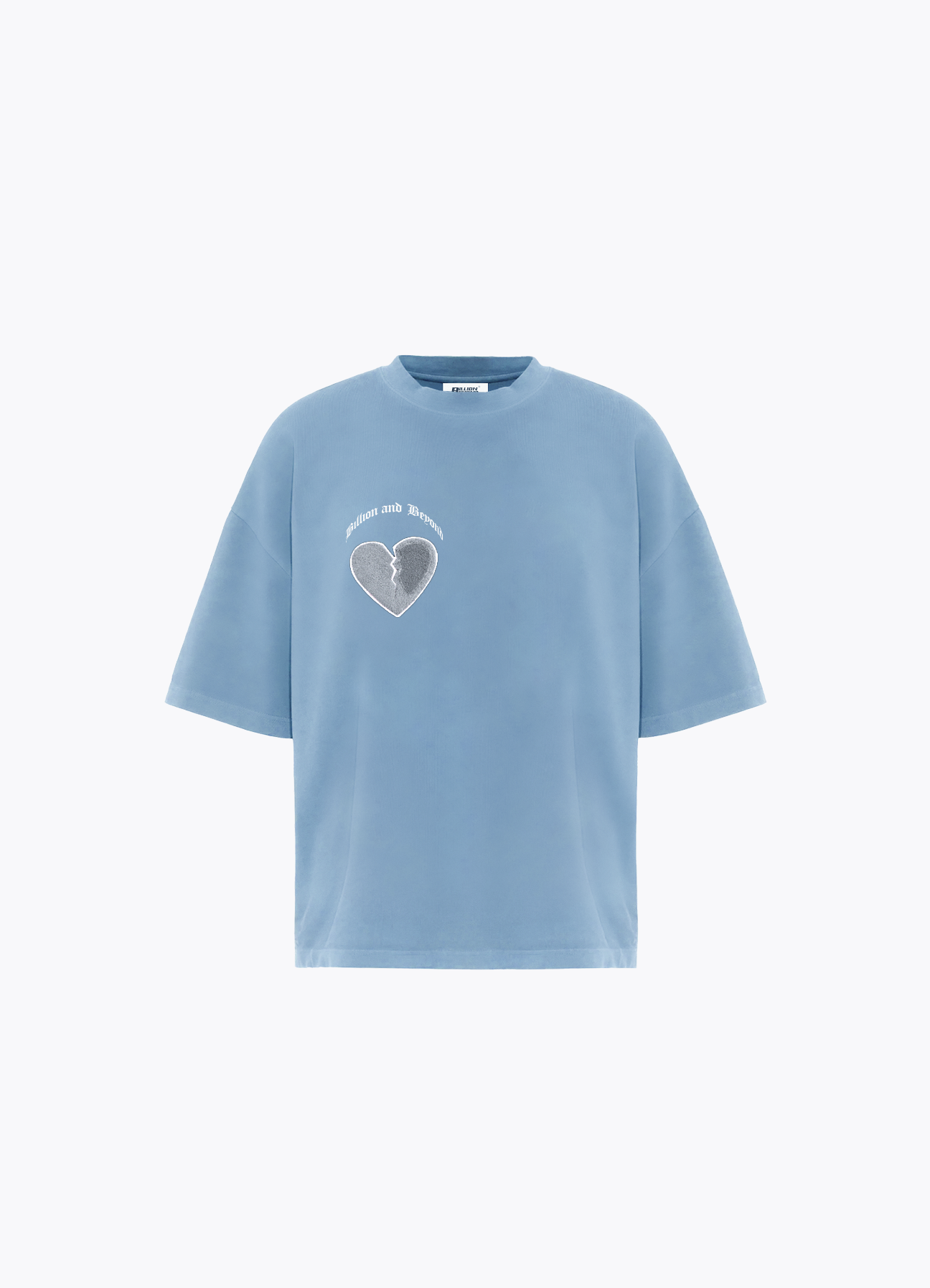 CRACK HEART TEE BABY BLUE