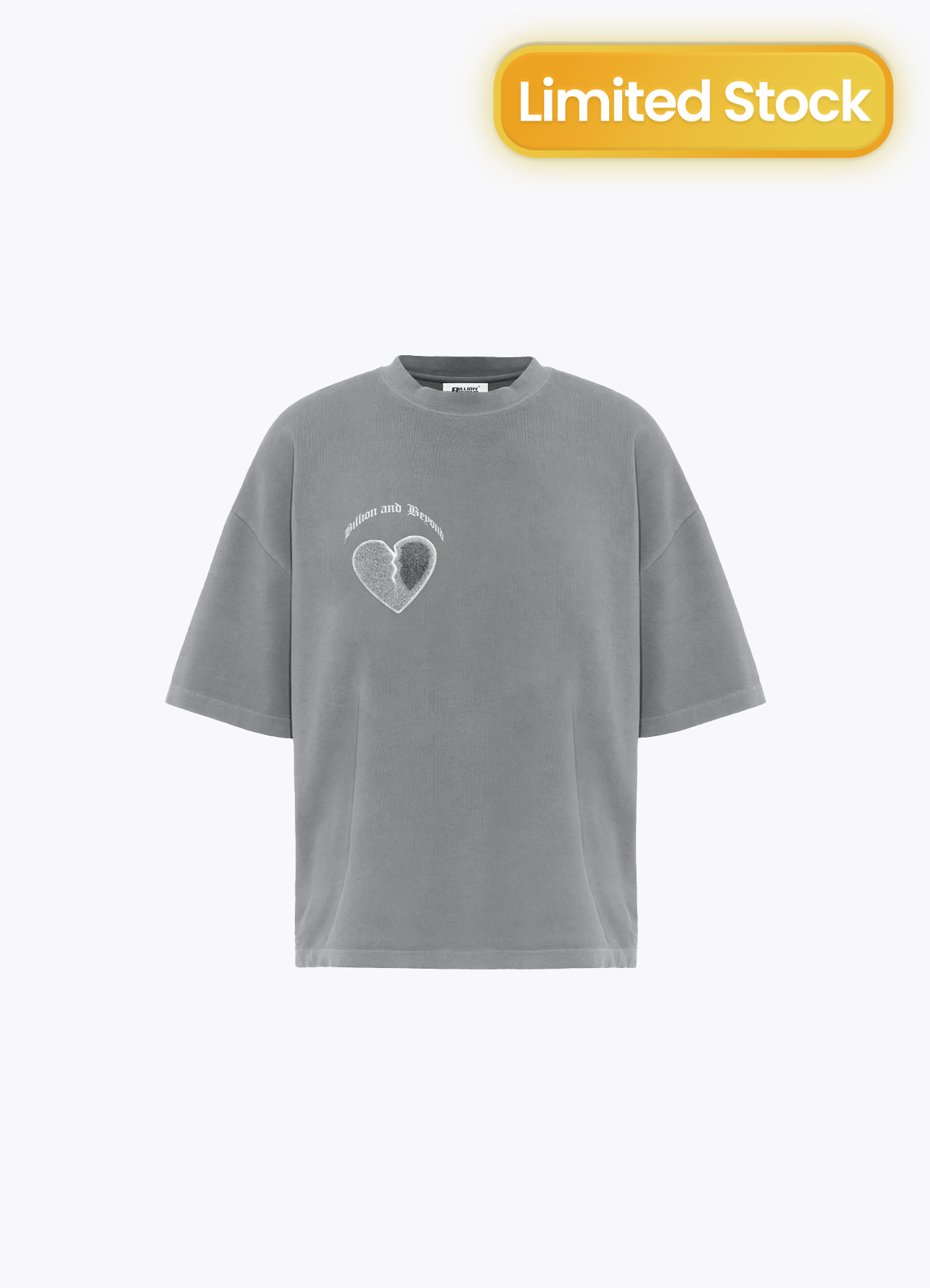 CRACK HEART TEE - OYSTER