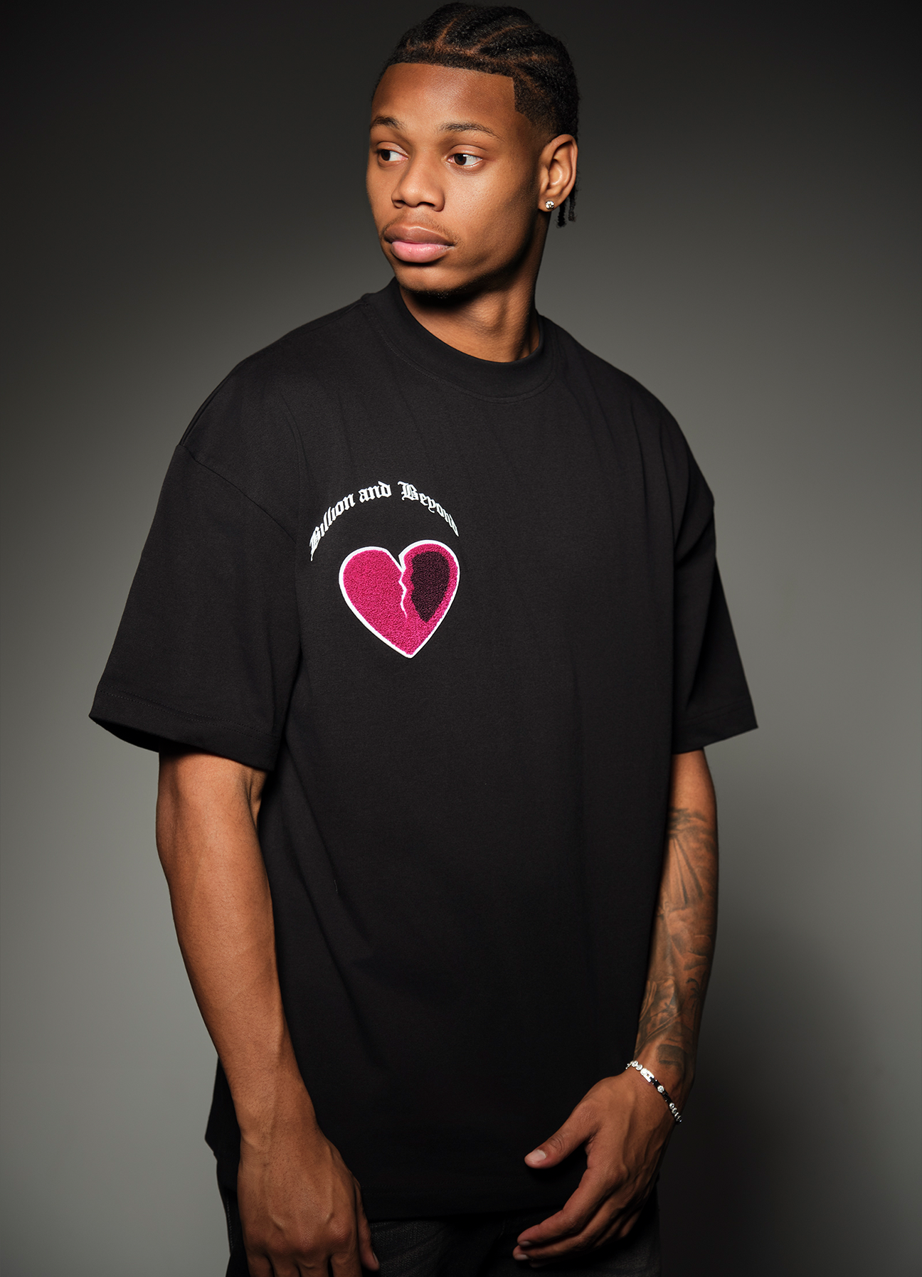 CRACK HEART TEE - PURPLE