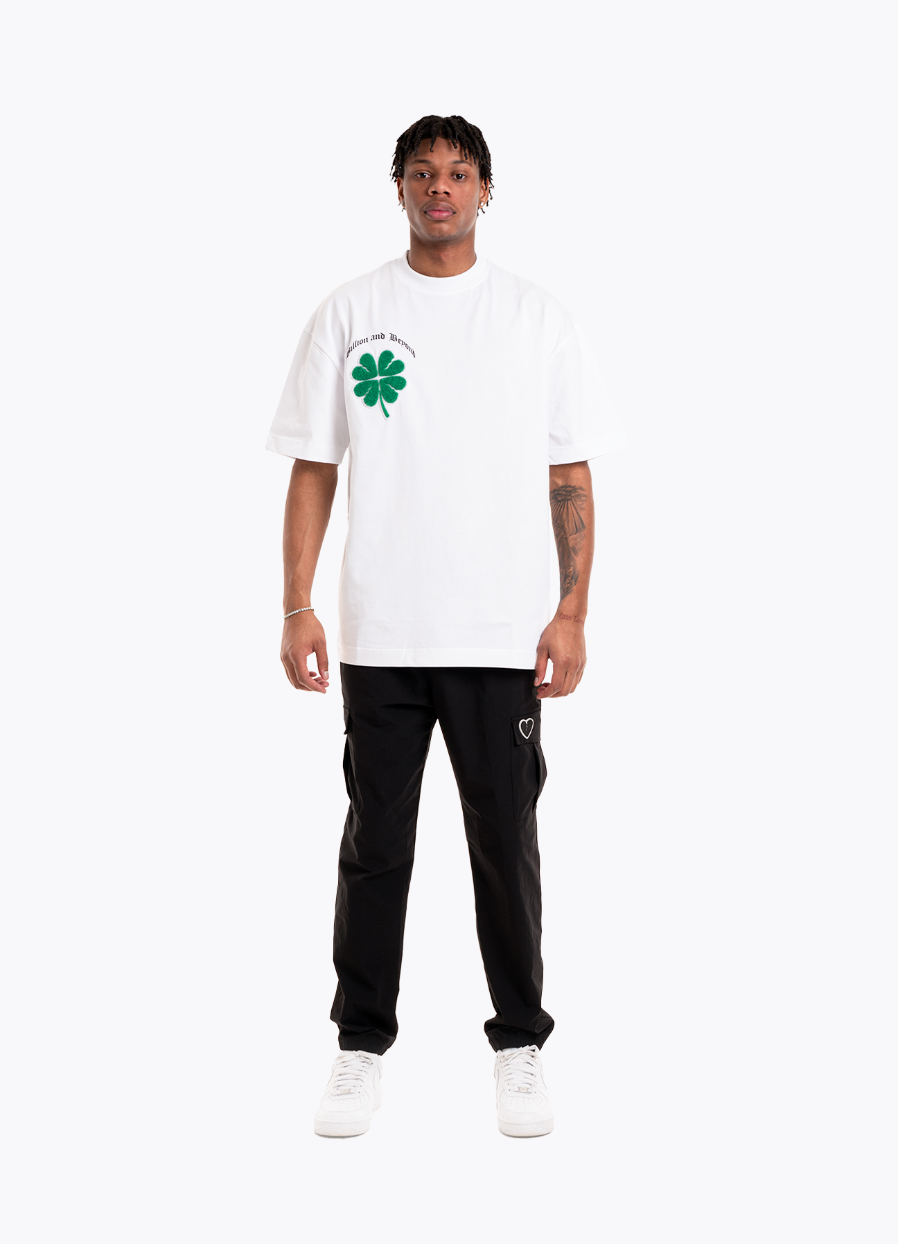 LUCKY CRACK HEART TEE - WHITE π