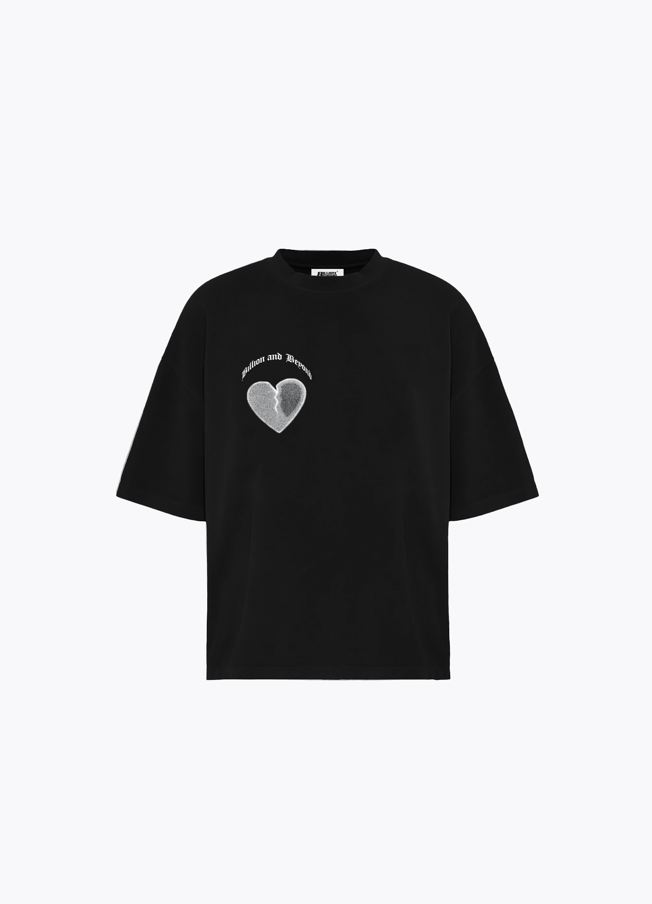 CRACK HEART TEE B/W