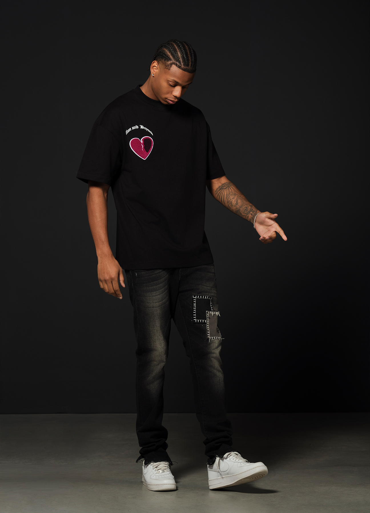 CRACK HEART TEE - PURPLE