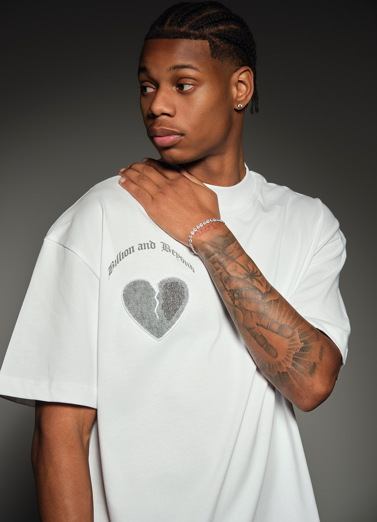 CRACK HEART TEE - WHITE