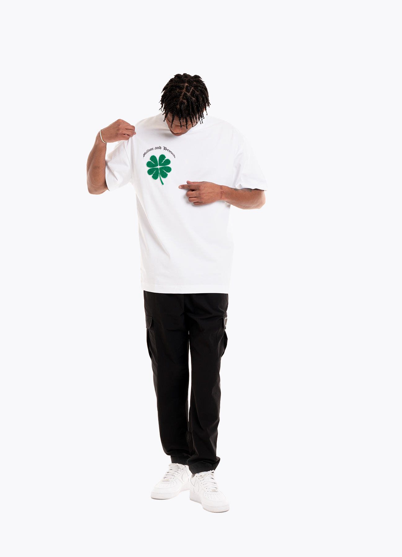 LUCKY CRACK HEART TEE - WHITE 🍀